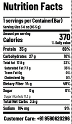 OKUU CHOCO ALMOND TRUFFLE 35G PLANT PROTEIN ZERO SUGAR BAR [Founder's Batch]