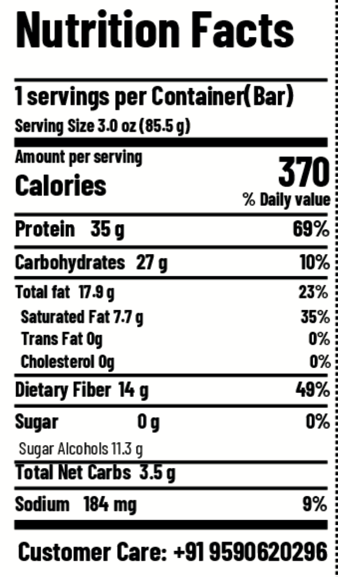 OKUU CHOCO ALMOND TRUFFLE 35G PLANT PROTEIN ZERO SUGAR BAR [Founder's Batch]