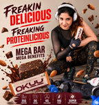 OKUU CHOCO ALMOND TRUFFLE 35G PROTEIN BAR |  14G Fiber, Zero Sugar & Collagen Boost Inside - Okuubar