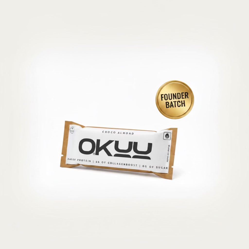 OKUU CHOCO ALMOND TRUFFLE 35G PLANT PROTEIN BAR [Founder's Batch]