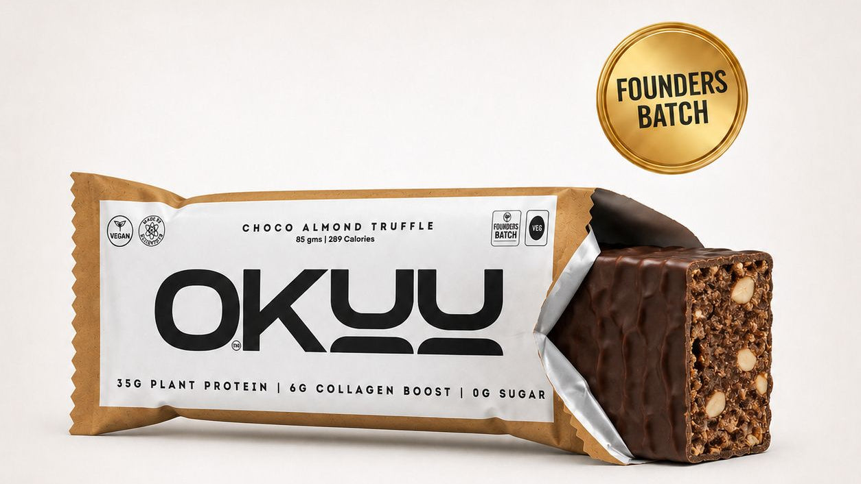 OKUU CHOCO ALMOND TRUFFLE 35G PLANT PROTEIN BAR [Founder's Batch]