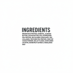 List of ingredients on a white background