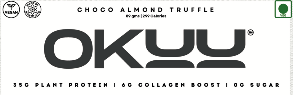 OKUU CHOCO ALMOND TRUFFLE 35G PLANT PROTEIN BAR [Founder's Batch]