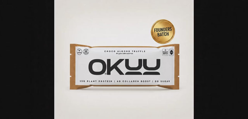 OKUU CHOCO ALMOND TRUFFLE 35G PLANT PROTEIN BAR [Founder's Batch]